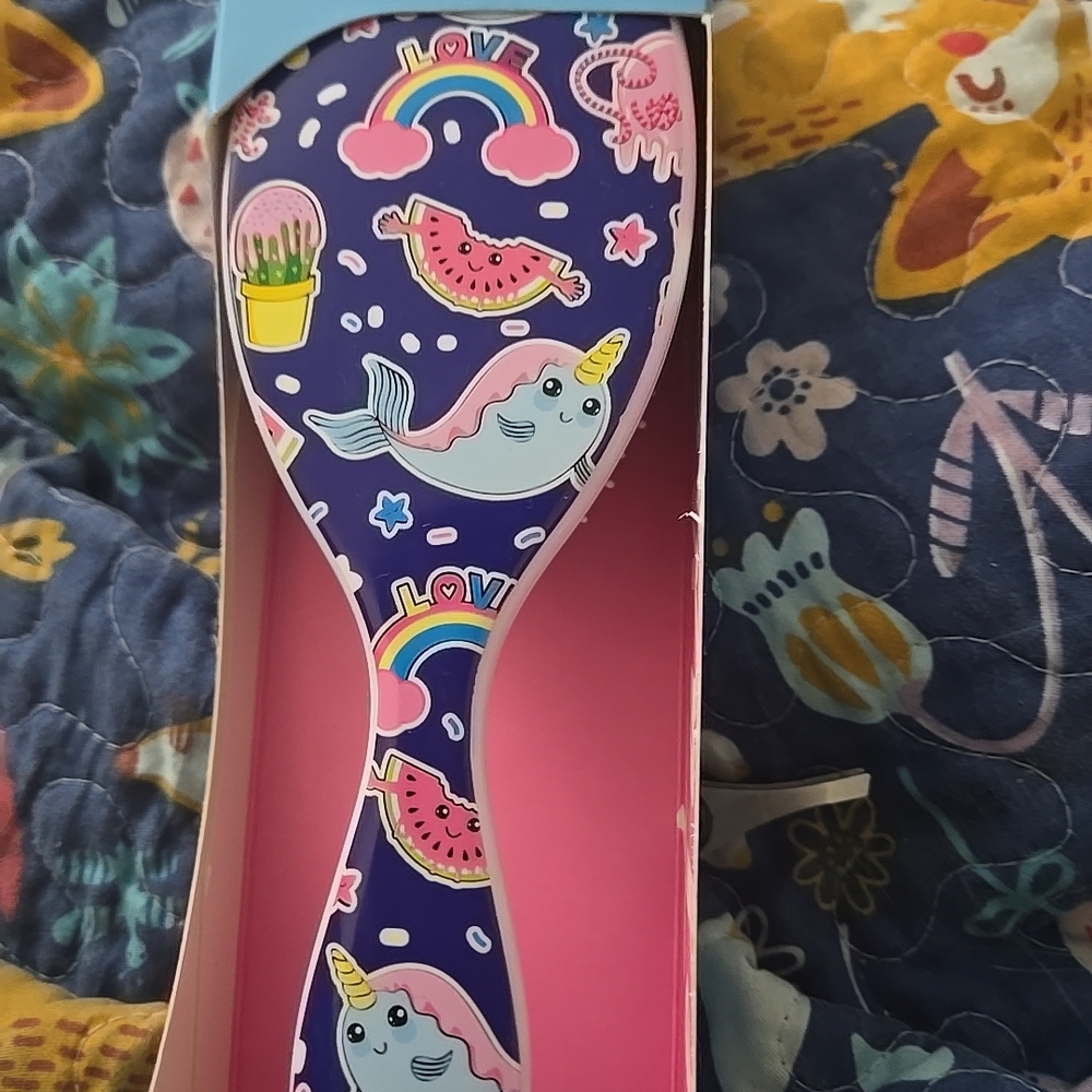 New Wet Brush Happy Hair Blue Fantasy Detangler Brush - Discontinued Design